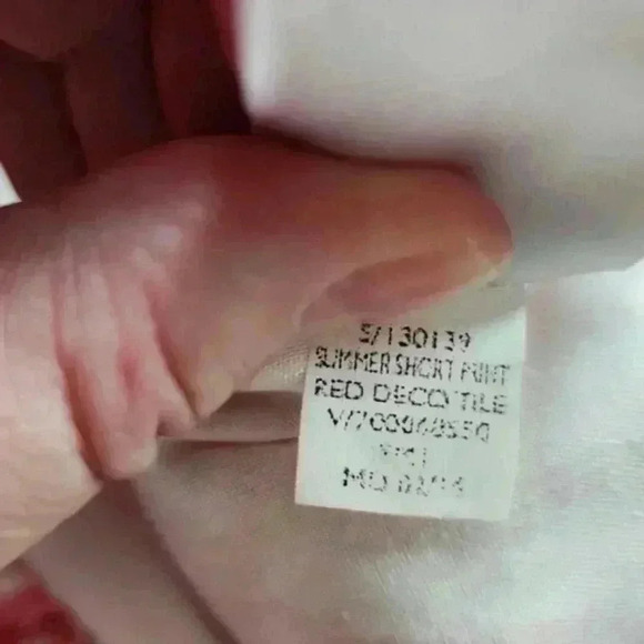 Gap Print Summer Shorts Red  White Tile Chino Preppy Women's size 8 Petite - Picture 8 of 11